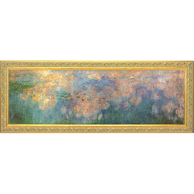 モネ　睡蓮、水のエチュード　雲　額付き複製画　オランジュリー美術館