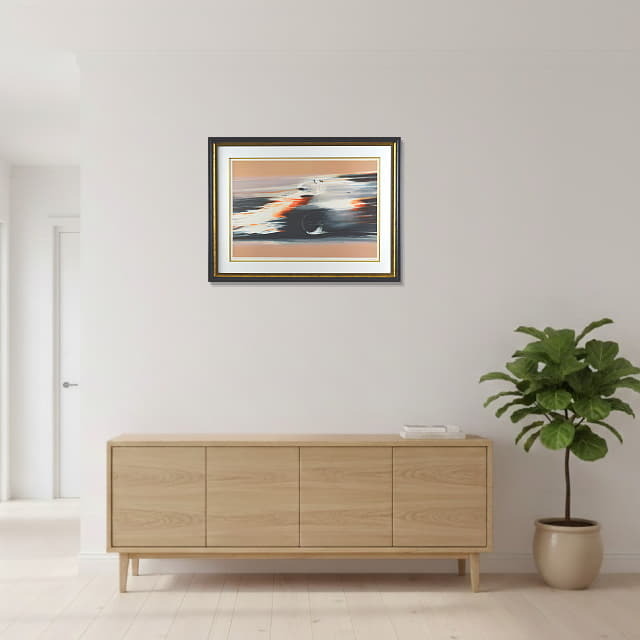 ピエ ール・ドートルロー　Pierre DOUTRELEAU 「F1」　オリジナル・リトグラフ 　　絵を飾ったイメージ 玄関
