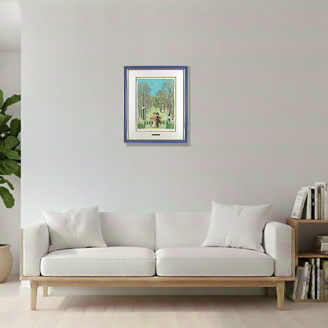 レイモン・ペイネ「恋のベンチ」リトグラフ 直筆サイン入り｜絵画販売