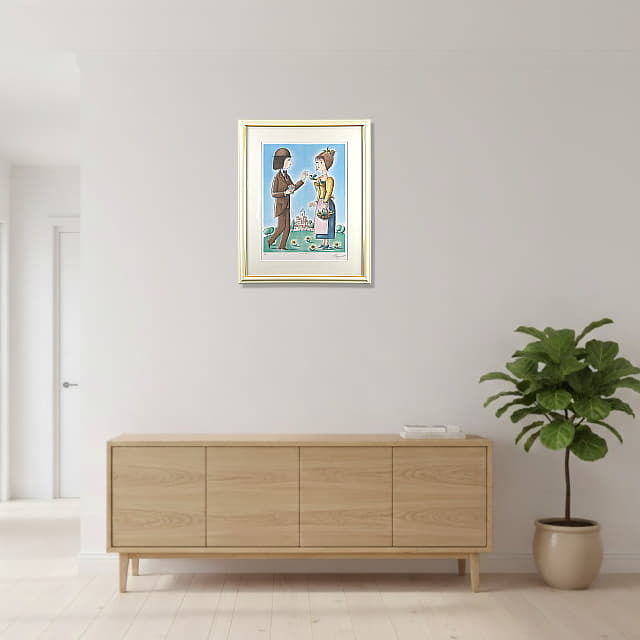 レイモン・ペイネ「おやつの時間」リトグラフ 直筆サイン入り｜絵画販売