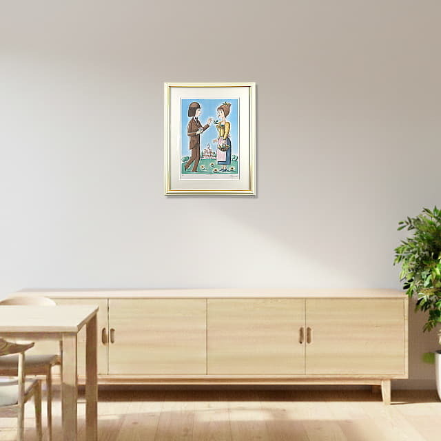 レイモン・ペイネ「おやつの時間」リトグラフ 直筆サイン入り｜絵画販売
