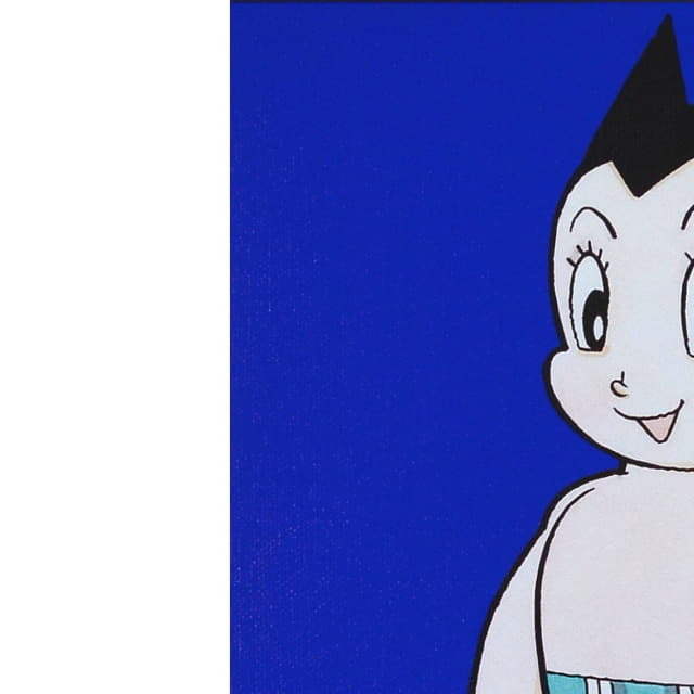 手塚治虫　てづかおさむ　漫画　アトム　版画　画面左上の拡大