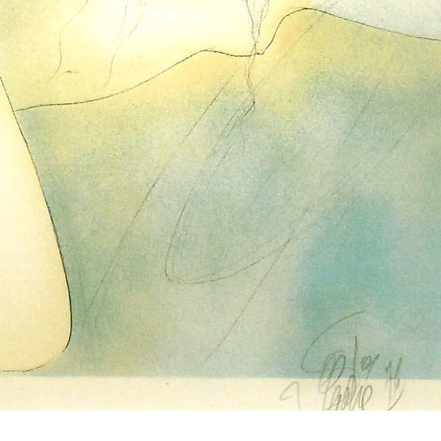 バラディエ　Jean-Baptiste Valadie　絵画　二人の女　部分拡大（右下）