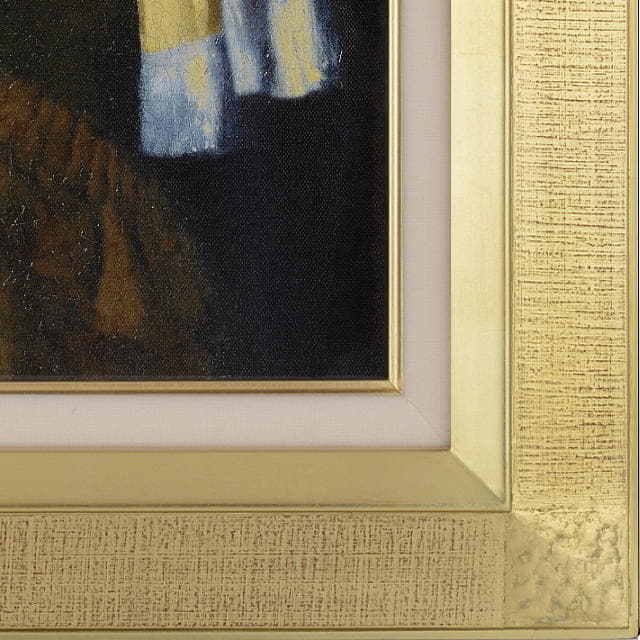 フェルメール　真珠の耳飾りの少女　複製画（ほぼ原寸大）　額縁デザイン