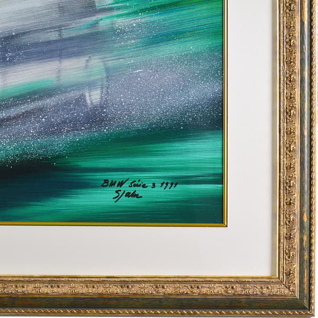 ヴィクトール・スパン　Victor SPAHN 「BMW」　オリジナル・リトグラフ 　額縁デザインと作家自筆サイン