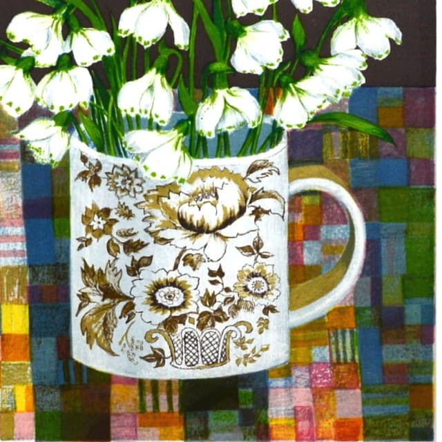 ブレンダ・キング「ユキノハナ」 オリジナル・リトグラフ 作家本人