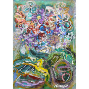 平林美奈子「和」P30号 和紙にミクストメディア｜絵画販売