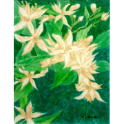 大矢邦昭　バラのコリーダ 油彩画 K. Oya 大矢邦昭 バラのコリーダ 油彩画 K. Oya - メルカリ