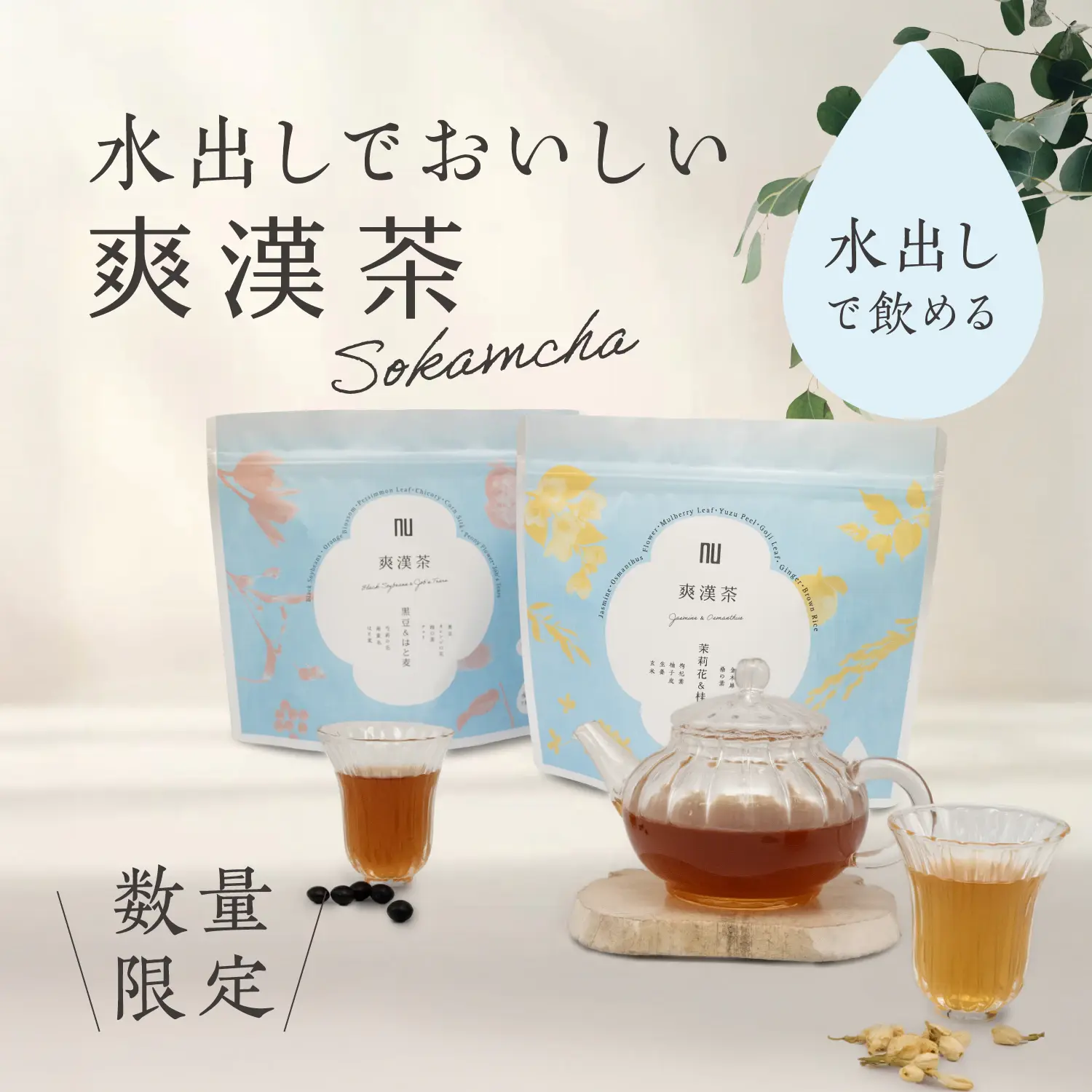 【新発売】水出しでおいしい爽漢茶　茉莉花＆桂花 15包【数量限定】