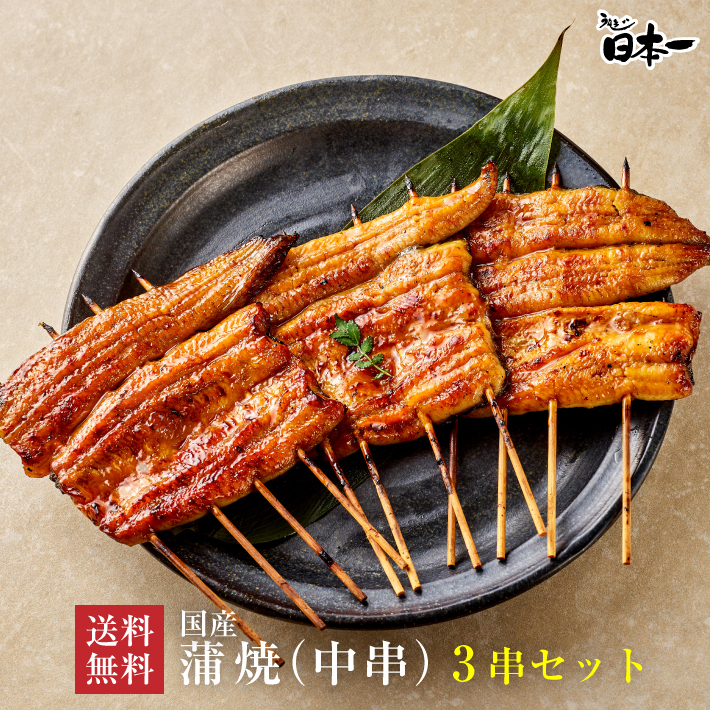 うなぎ蒲焼（中串）　3串