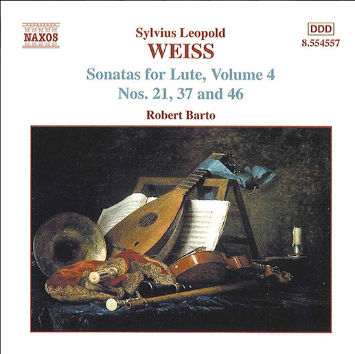 CD ヴァイス：リュートのためのソナタ集 4 （第21番、第37番、第46番）（バルト） WEISS, S.L.: Lute Sonatas, Vol. 4 (Barto) - Nos. 21, 37, 46
