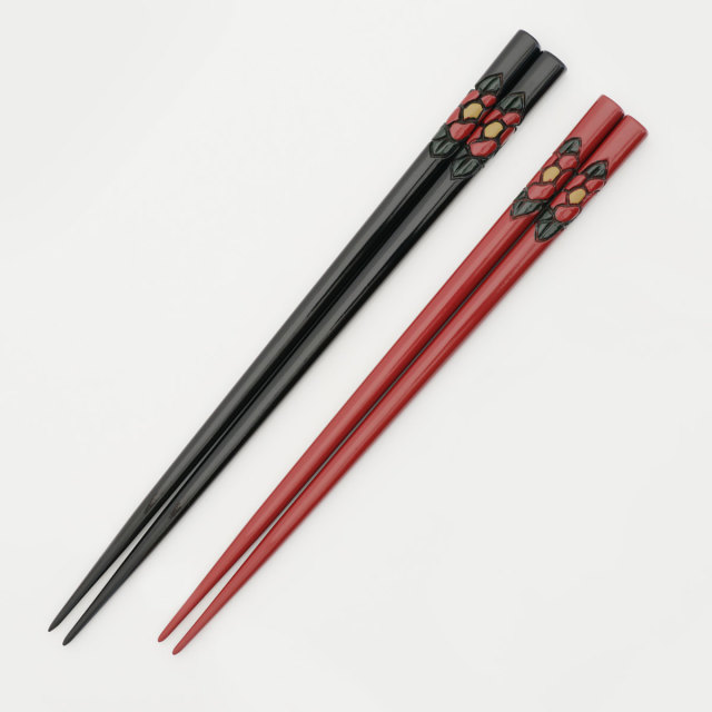 藤井漆工 夫婦箸 椿