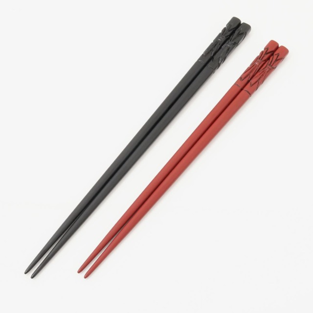 藤井漆工］村上堆朱 夫婦箸 結び