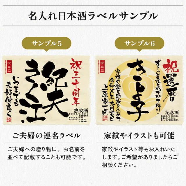 還暦祝いセット】メモリアル新聞付き名入れ日本酒720ml＋赤い