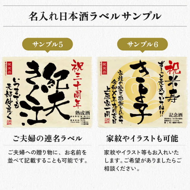 米寿祝いセット】メモリアル新聞付き名入れ日本酒720ml＋黄