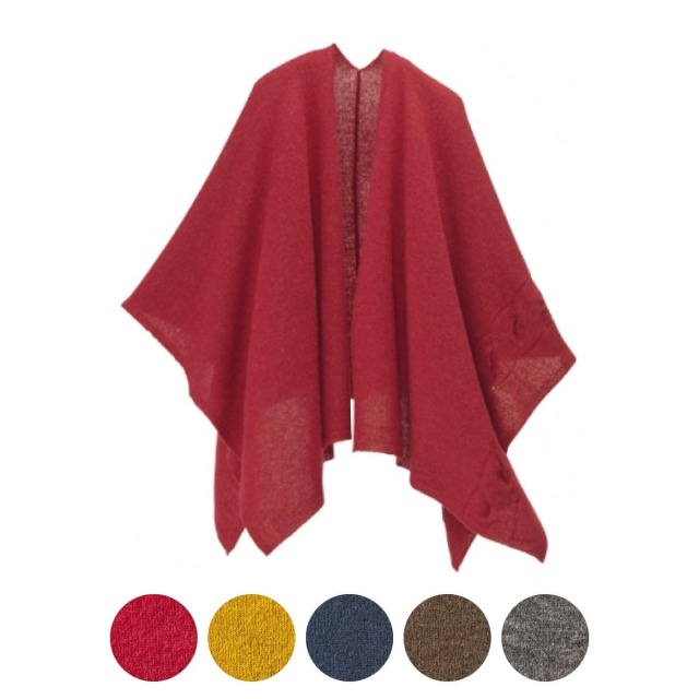 ［mino］tate ベビーアルパカ＆ウール 大きなケーブル柄（全5色）[184-08-01]