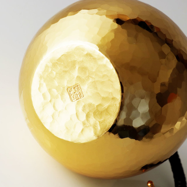 清雅堂］鎚起銅器｜酒器｜手作り銅器「ちろり」金鍍金[清雅堂ちろり金]