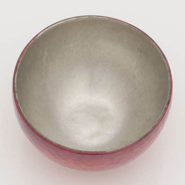 清雅堂 鎚起銅器 ぐい呑み 紅 大