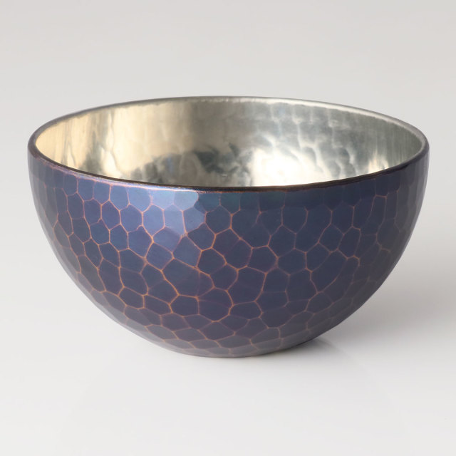 清雅堂］鎚起銅器｜酒器｜手作り銅器「ぐい呑み」紫銅色（口径