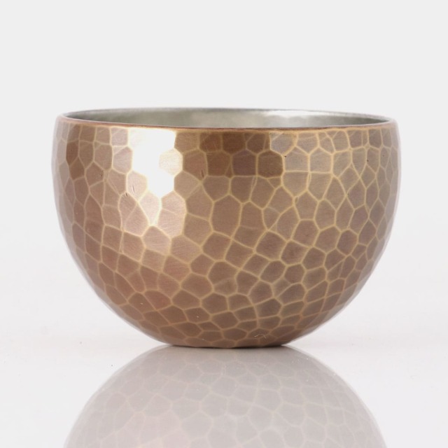 ［清雅堂］鎚起銅器｜酒器「ぐい呑み」生地色（口径50mm、容量50ml）[清雅堂GuiS生地]