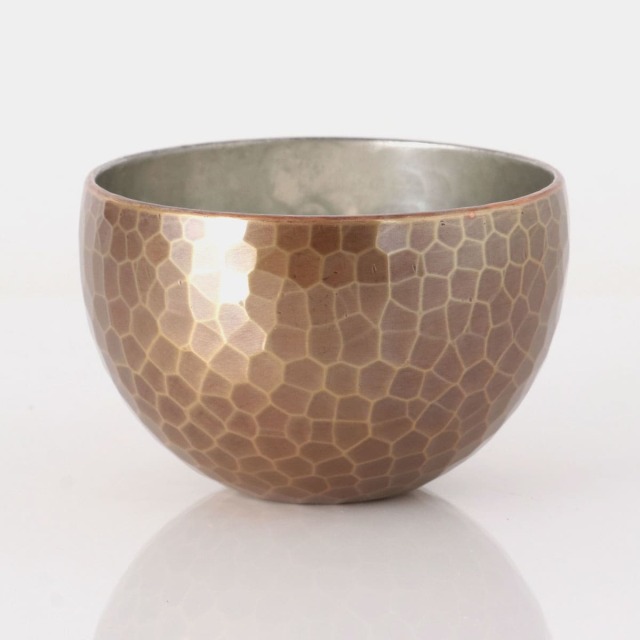 清雅堂］鎚起銅器｜酒器「ぐい呑み」生地色（口径50mm、容量50ml