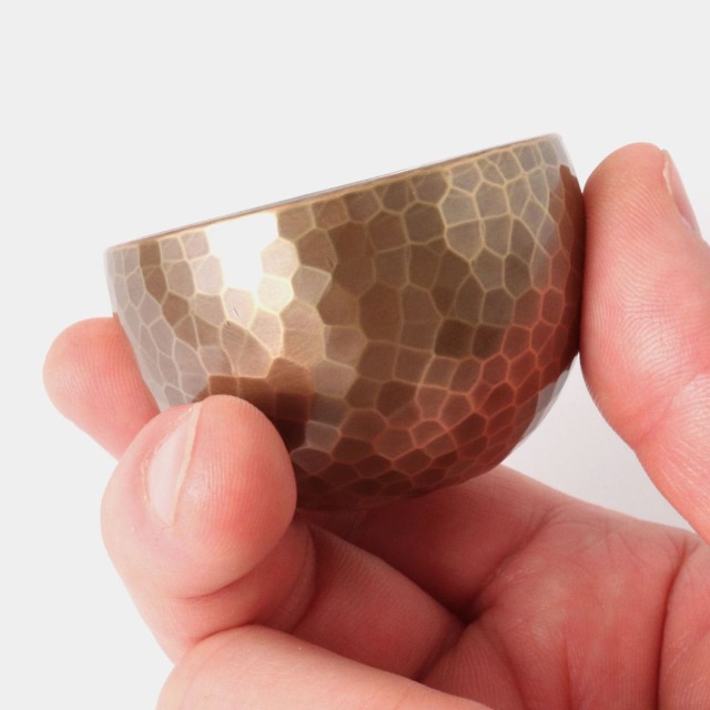 清雅堂］鎚起銅器｜酒器「ぐい呑み」生地色（口径50mm、容量50ml