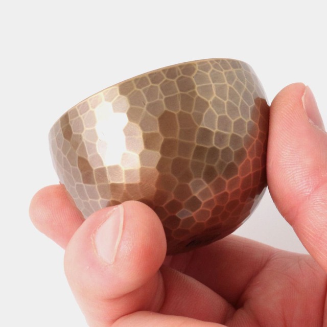 清雅堂］鎚起銅器｜酒器「ぐい呑み」生地色（口径50mm、容量50ml