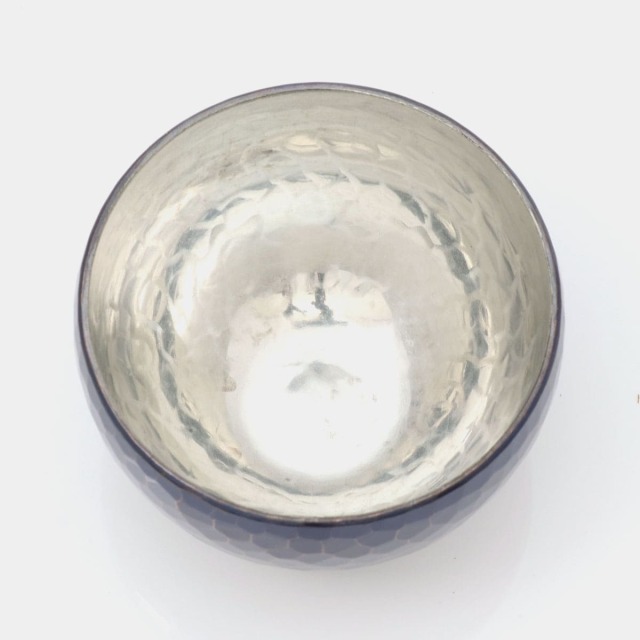清雅堂］鎚起銅器｜酒器「ぐい呑み」青藍色（口径50mm、容量50ml