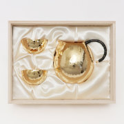 清雅堂 鎚起銅器 ちろり ぐい呑み 金鍍金 大