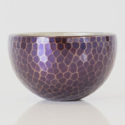 清雅堂 鎚起銅器 ぐい呑み 淡紫色 大