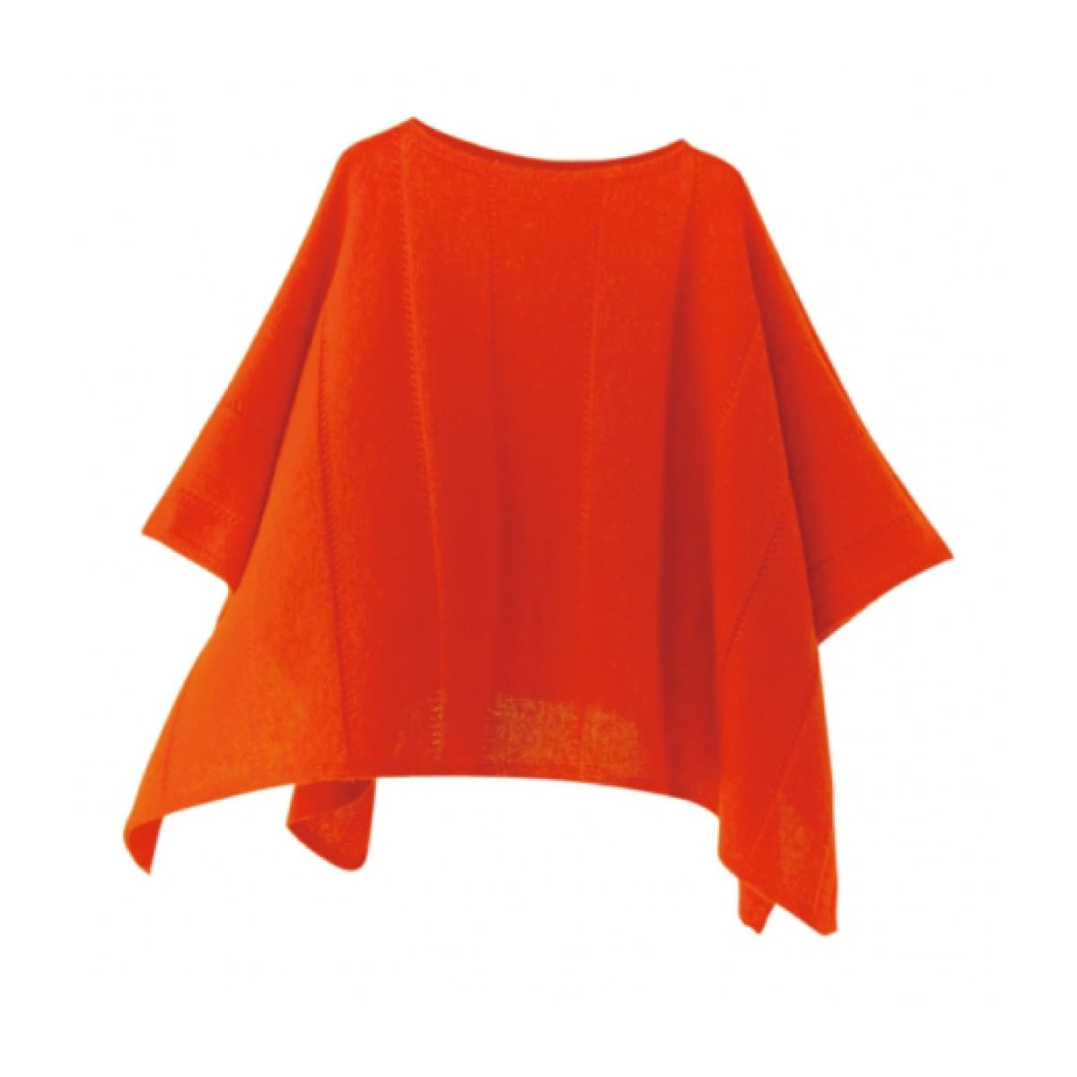 ［mino］冬 yoko-L ベビーアルパカ&ウール｜ボーダー（オレンジ）[164-08-02]