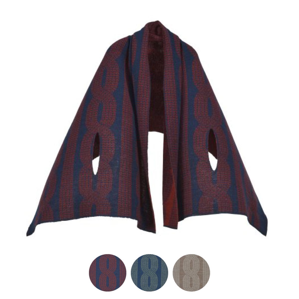 ［mino］nico 大きな縄柄 ウール100% [214-04-05]