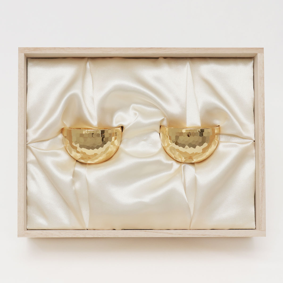 清雅堂 鎚起銅器 ぐい呑み 金鍍金 金鍍金 大