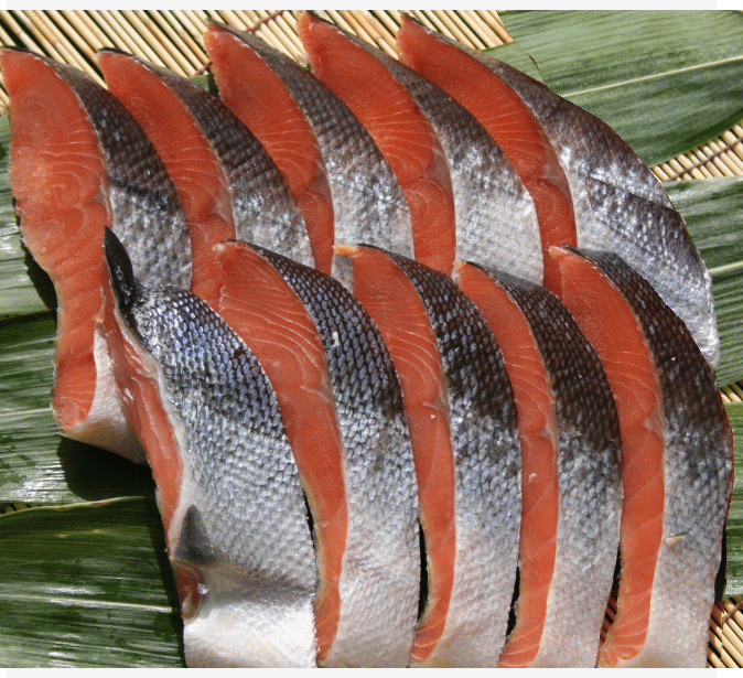 半身半魚　〜切身シリーズ2〜 本造り鮭 半身(10切)【きー631】 本造り鮭｜新潟たけうち