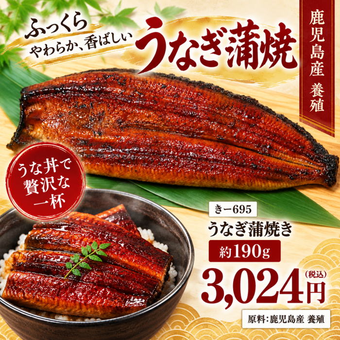 うなぎ蒲焼き3024円