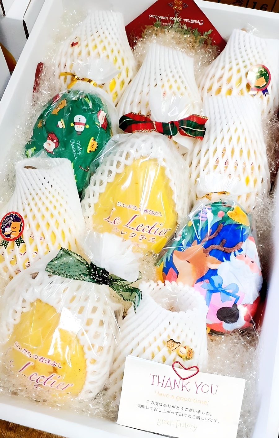 ルレクチェ4kgクリスマスラッピング