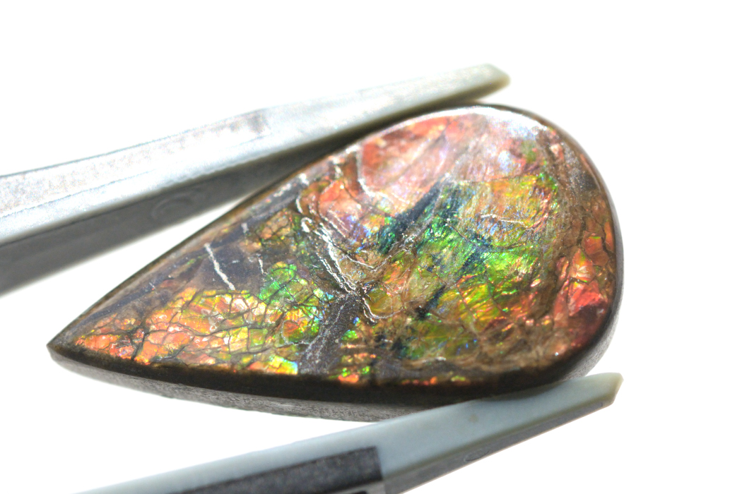 アンモライト【2】ルース・カボション（25.5×14mm）