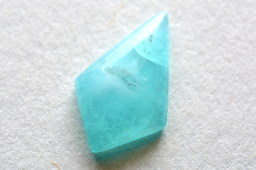 デンドリティックブルーオパール【17】ルース・カボション（25.5×16.5mm）