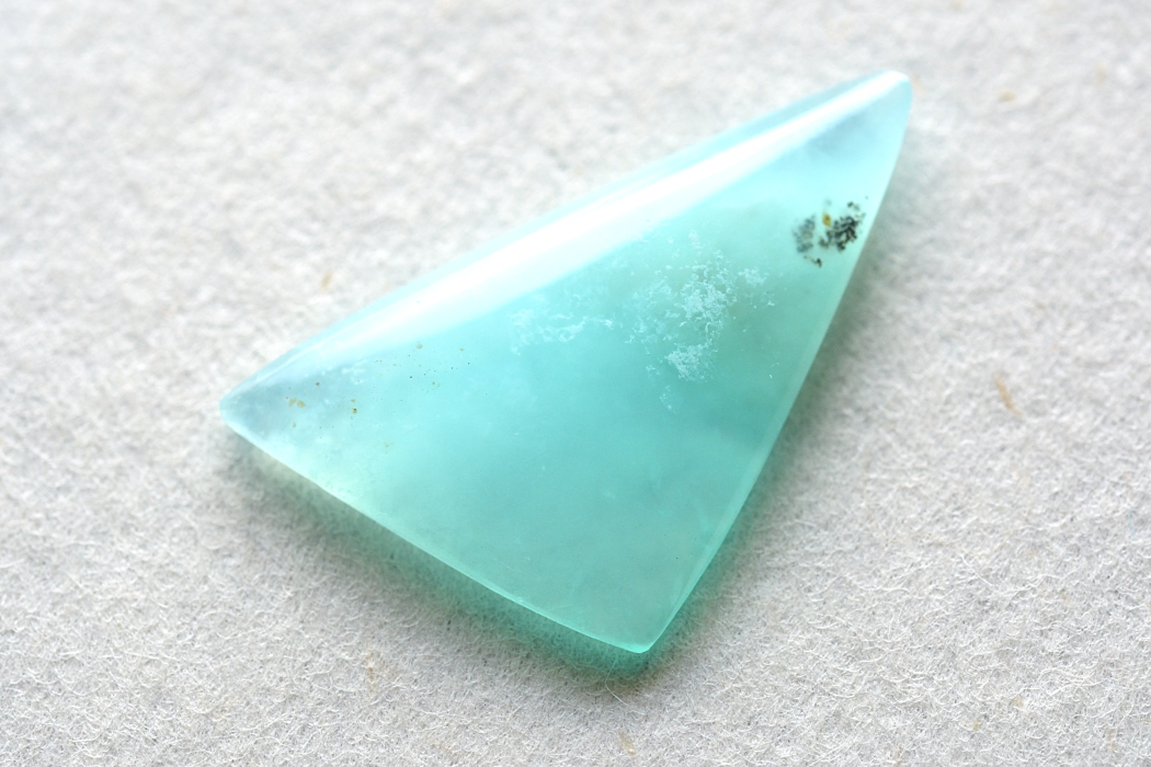 デンドリティックブルーオパール【19】ルース・カボション（25.5×14.5mm）