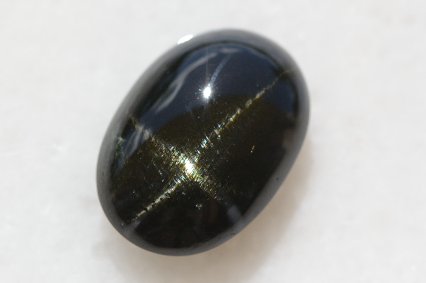ブラックスター【12】天然石ルース・カボション　（30×21mm）