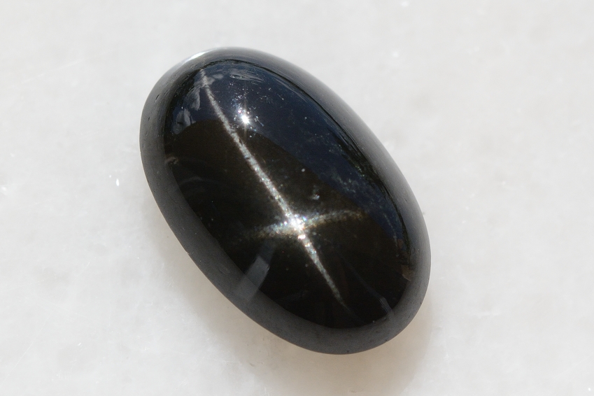 ブラックスター【15】天然石ルース・カボション　（25×16mm）