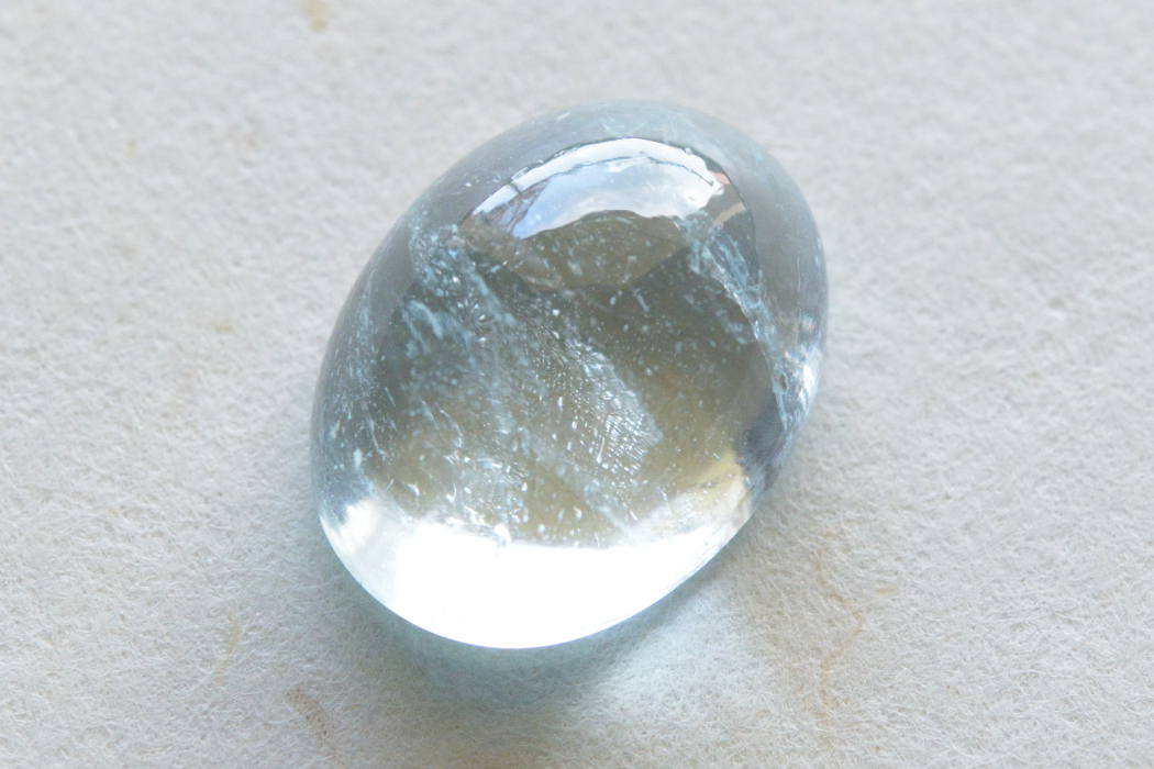 ブルートパーズ（非加熱未処理）【13】ルース・カボション（16.5×12.5mm）