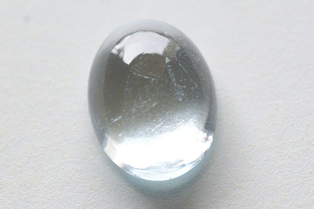 ブルートパーズ【61】天然石ルース・カボション・ローズカット（14.5×11mm）