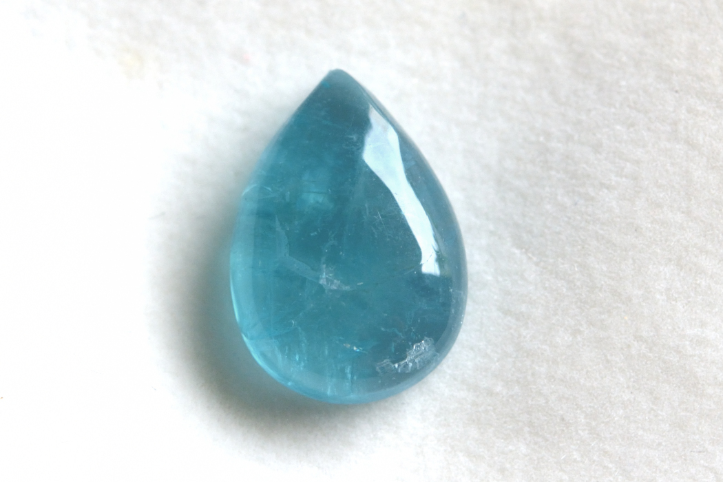 ブルーフローライト【72】ルース・カボション　（14×10mm）