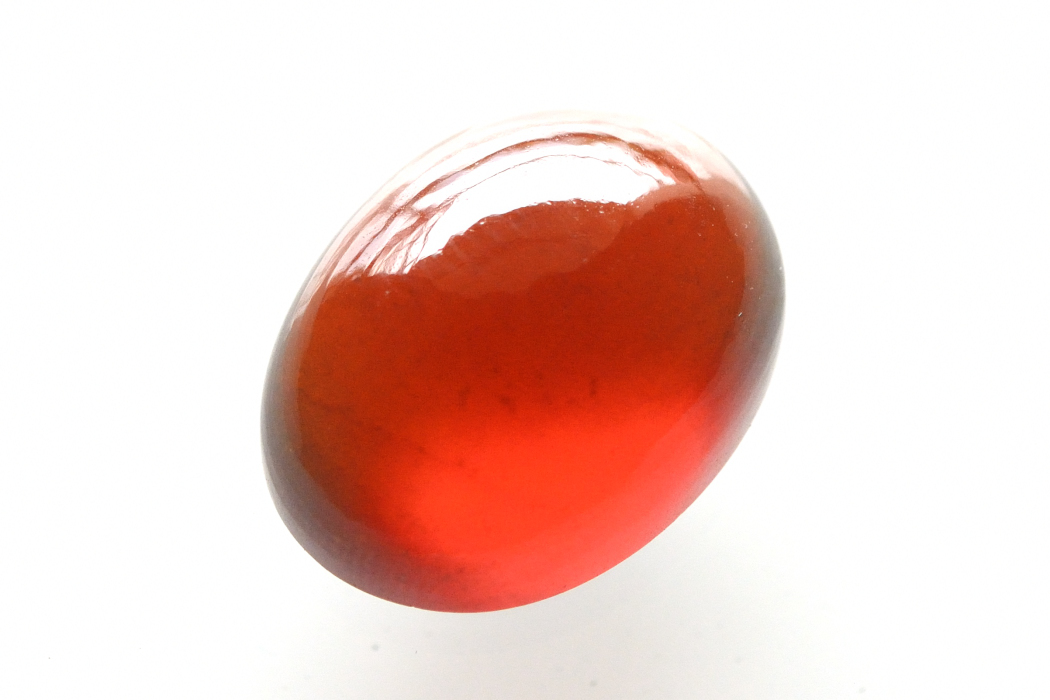 ヘソナイト（オレンジガーネット）【2】　ルース・カボション（16×12mm）