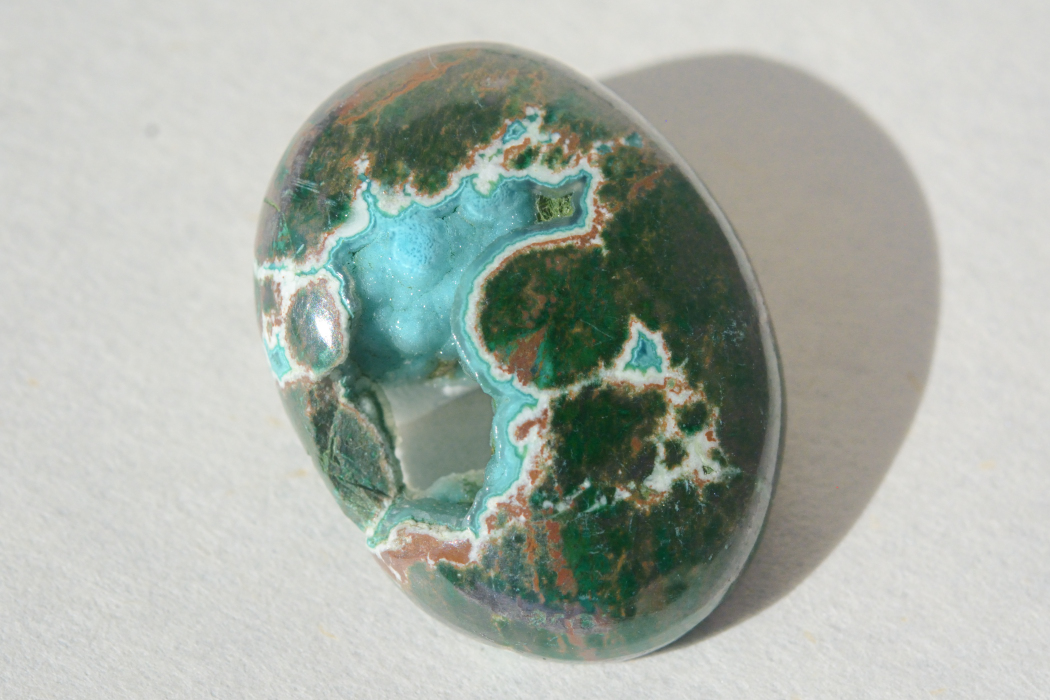 クリソコラ(アースストーン)【6】ルース・カボション（28.5×21mm）