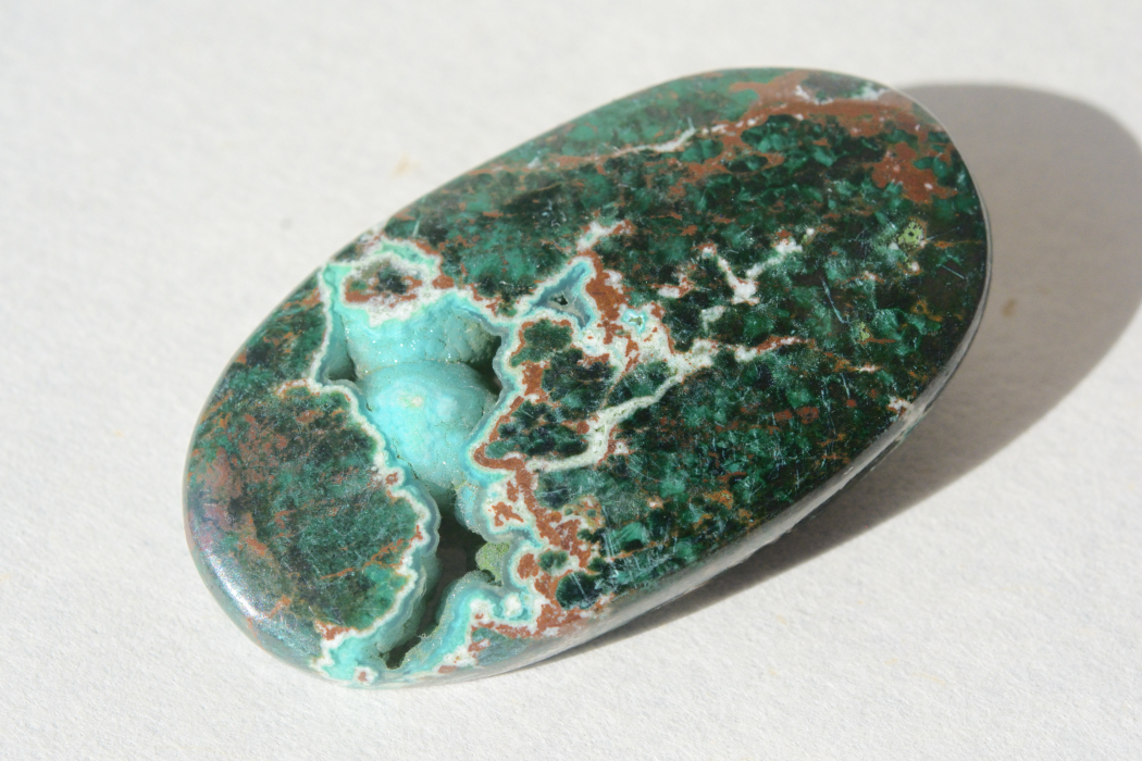 クリソコラ(アースストーン)【11】ルース・カボション（45.5×25mm）