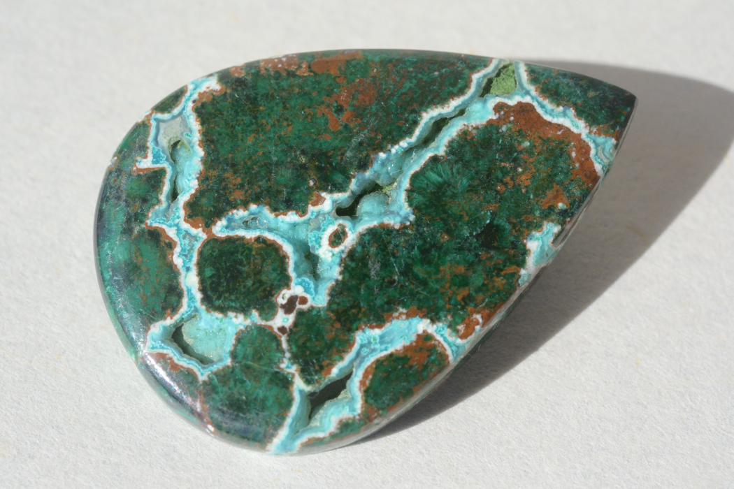 クリソコラ(アースストーン)【13】ルース・カボション（45×32mm）