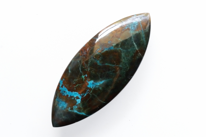 クリソコラ【25】天然石ルース・カボション（55.5×22mm）