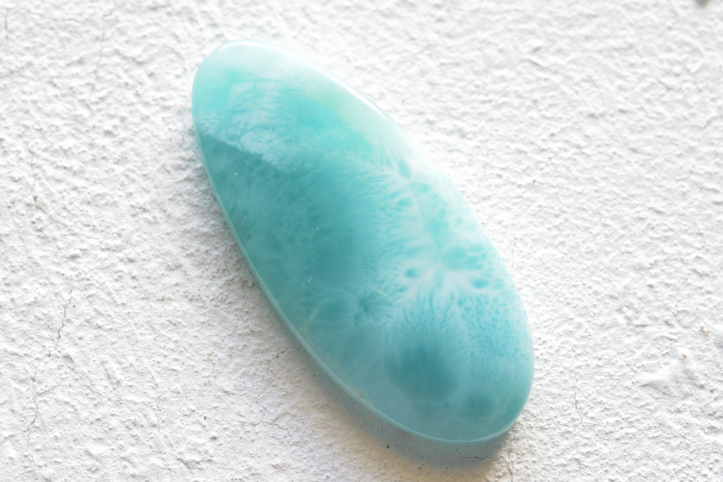 ラリマー　【57】ルース・カボション（42.5×19mm）